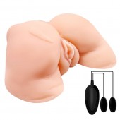 Телесная вибровагина Julie с 2 рабочими отверстиями - Baile - в Ставрополе купить с доставкой