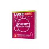 Презервативы с ароматом вишни LUXE Royal Cherry Collection - 3 шт. - Luxe - купить с доставкой в Ставрополе