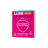 Презервативы с ароматом клубники LUXE Royal Strawberry Collection - 3 шт. - Luxe - купить с доставкой в Ставрополе