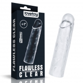 Прозрачная насадка-удлинитель Flawless Clear Penis Sleeve Add 1 - 15,5 см. - Lovetoy - в Ставрополе купить с доставкой