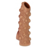 Телесная насадка с бугорками и открытой головкой Nude Sleeve M - 12 см. - KOKOS - в Ставрополе купить с доставкой