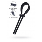 Черное эрекционное лассо на пенис Keb - A-toys - в Ставрополе купить с доставкой