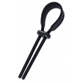 Черное эрекционное лассо на пенис Keb - A-toys - в Ставрополе купить с доставкой