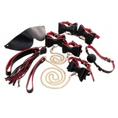 Черно-красный бондажный набор Bow-tie - ToyFa - купить с доставкой в Ставрополе