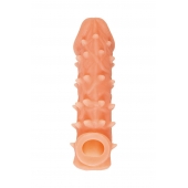 Телесная закрытая насадка с пупырышками Cock Sleeve Size L - 17,6 см. - KOKOS - в Ставрополе купить с доставкой