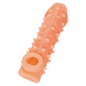 Телесная закрытая насадка с пупырышками Cock Sleeve Size L - 17,6 см. - KOKOS - в Ставрополе купить с доставкой