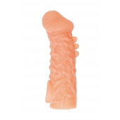 Телесная закрытая насадка с шершавой головкой Cock Sleeve Size M - 15,6 см. - KOKOS - в Ставрополе купить с доставкой