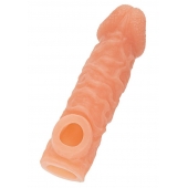 Телесная закрытая насадка с шершавой головкой Cock Sleeve Size M - 15,6 см. - KOKOS - в Ставрополе купить с доставкой