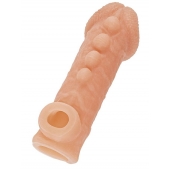 Телесная закрытая насадка с шишечками Cock Sleeve Size M - 15,6 см. - KOKOS - в Ставрополе купить с доставкой