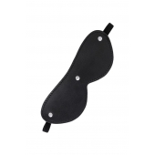 Черная кожаная маска Anonymo с мягким подкладом - ToyFa - купить с доставкой в Ставрополе