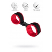 Красно-черные велюровые оковы Anonymo - ToyFa - купить с доставкой в Ставрополе