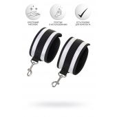 Серебристо-черные наручники Anonymo - ToyFa - купить с доставкой в Ставрополе