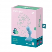 Голубой анальный вибростимулятор Deep Driver - 11,2 см. - Satisfyer - в Ставрополе купить с доставкой
