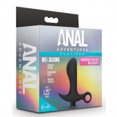 Черный анальный вибратор Silicone Vibrating Prostate Massager 01 - 10,8 см. - Blush Novelties - в Ставрополе купить с доставкой
