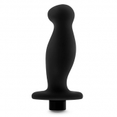 Черный анальный вибромассажёр Silicone Vibrating Prostate Massager 02 - 10,8 см. - Blush Novelties - в Ставрополе купить с доставкой