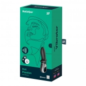 Черный анальный вибратор Hot Passion с функцией нагрева - Satisfyer - в Ставрополе купить с доставкой