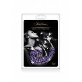 Зажимы для сосков с фиолетовой цепочкой Sweet Caress Nipple Chain - Sweet Caress - купить с доставкой в Ставрополе