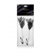 Зажимы для сосков с черными перьями Sweet Caress Feather Nipple Clumps - Sweet Caress - купить с доставкой в Ставрополе