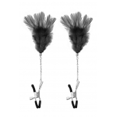 Зажимы для сосков с черными перьями Sweet Caress Feather Nipple Clumps - Sweet Caress - купить с доставкой в Ставрополе