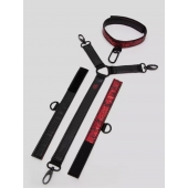 Ошейник с наручниками Reversible Faux Leather Collar and Wrist - Fifty Shades of Grey - купить с доставкой в Ставрополе