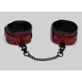 Красно-черные оковы Reversible Faux Leather Ankle Cuffs - Fifty Shades of Grey - купить с доставкой в Ставрополе