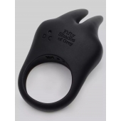 Черное эрекционное виброкольцо Sensation Rechargeable Vibrating Rabbit Love Ring - Fifty Shades of Grey - в Ставрополе купить с доставкой