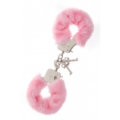 Металлические наручники с розовой меховой опушкой METAL HANDCUFF WITH PLUSH PINK - Dream Toys - купить с доставкой в Ставрополе