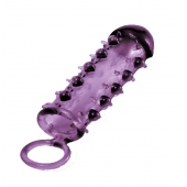 Закрытая фиолетовая насадка с пупырышками SAMURAI PENIS SLEEVE PURPLE - 14,5 см. - NMC - в Ставрополе купить с доставкой