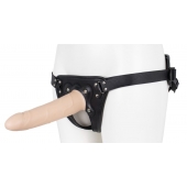 Пустотелый страпон Harness CLASSIC с бандажом - 19,5 см. - LOVETOY (А-Полимер) - купить с доставкой в Ставрополе