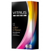 Цветные ароматизированные презервативы VITALIS PREMIUM color   flavor - 12 шт. - Vitalis - купить с доставкой в Ставрополе