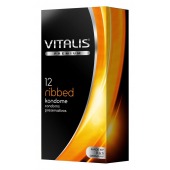 Ребристые презервативы VITALIS PREMIUM ribbed - 12 шт. - Vitalis - купить с доставкой в Ставрополе