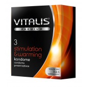Презервативы VITALIS PREMIUM stimulation   warming с согревающим эффектом - 3 шт. - Vitalis - купить с доставкой в Ставрополе