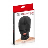 Сплошная маска на голову с прорезью для рта - Fetish Tentation - купить с доставкой в Ставрополе