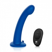 Синяя насадка Remote Control P-Spot G-Spot с черными трусиками - 20 см. - Pegasus - купить с доставкой в Ставрополе