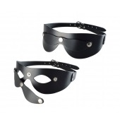 Черная кожаная маска  Новичок - Sitabella - купить с доставкой в Ставрополе