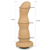 Телесная рельефная насадка Harness - 14,2 см. - LOVETOY (А-Полимер) - купить с доставкой в Ставрополе