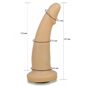 Телесная гладкая насадка Harness - 14,7 см. - LOVETOY (А-Полимер) - купить с доставкой в Ставрополе