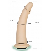 Телесная гладкая насадка-фаллоимитатор Harness - 17 см. - LOVETOY (А-Полимер) - купить с доставкой в Ставрополе