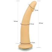 Телесная гладкая насадка-фаллоимитатор Harness - 20 см. - LOVETOY (А-Полимер) - купить с доставкой в Ставрополе