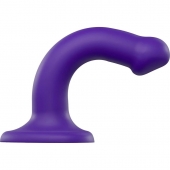 Фиолетовый фаллоимитатор-насадка Strap-On-Me Dildo Dual Density size S - 17 см. - Strap-on-me - купить с доставкой в Ставрополе