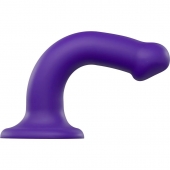 Фиолетовый фаллоимитатор-насадка Strap-On-Me Dildo Dual Density size M - 18 см. - Strap-on-me - купить с доставкой в Ставрополе