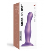 Фиолетовая насадка Strap-On-Me Dildo Plug Curvy size L - Strap-on-me - купить с доставкой в Ставрополе