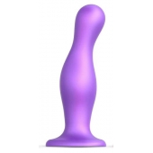 Фиолетовая насадка Strap-On-Me Dildo Plug Curvy size L - Strap-on-me - купить с доставкой в Ставрополе