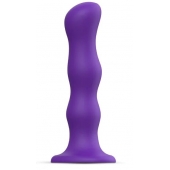 Фиолетовая насадка Strap-On-Me Dildo Geisha Balls size M - Strap-on-me - купить с доставкой в Ставрополе