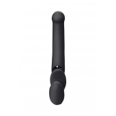 Черный безремневой вибрострапон Silicone Bendable Strap-On - size XL - Strap-on-me - купить с доставкой в Ставрополе
