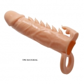 Телесная удлиняющая насадка Penis Sleeve Emmitt - 17 см. - Baile - в Ставрополе купить с доставкой