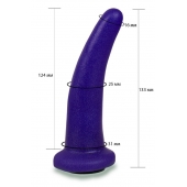 Фиолетовая гладкая изогнутая насадка-плаг - 13,3 см. - LOVETOY (А-Полимер) - купить с доставкой в Ставрополе