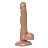Коричневый фаллоимитатор-реалистик Delion - 20,5 см. - A-toys купить с доставкой в интернет-магазине Orgasmix в Ставрополе Коричневый фаллоимитатор-реалистик Delion - 20,5 см. - A-toys