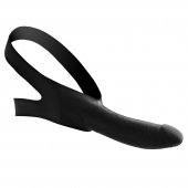 Черный кляп-страпон Masters Mini Face Fuck Strap-On - 14 см. - XR Brands - купить с доставкой в Ставрополе