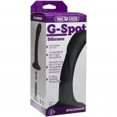 Черная изогнутая насадка Vac-U-Lock G-Spot - 16,5 см. - Doc Johnson - купить с доставкой в Ставрополе